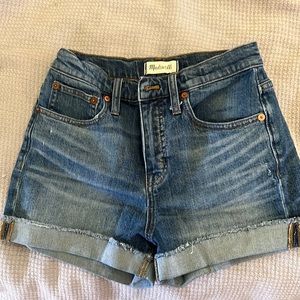 Madewell high rise denim short